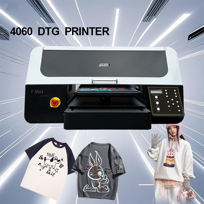 Commercial Print Model - T-Shirt-Digitaldrucker 4060-Modell mit XP600/I1600A1/I3200A1*2 Köpfen direkt