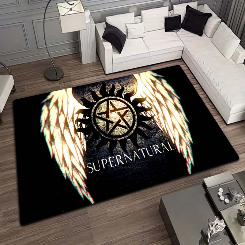 Commercial Print Model - 3D-Modell „Supernatural“-Bedruckter Flanell-Teppich, Rutschfeste Weiche Bodenmatte