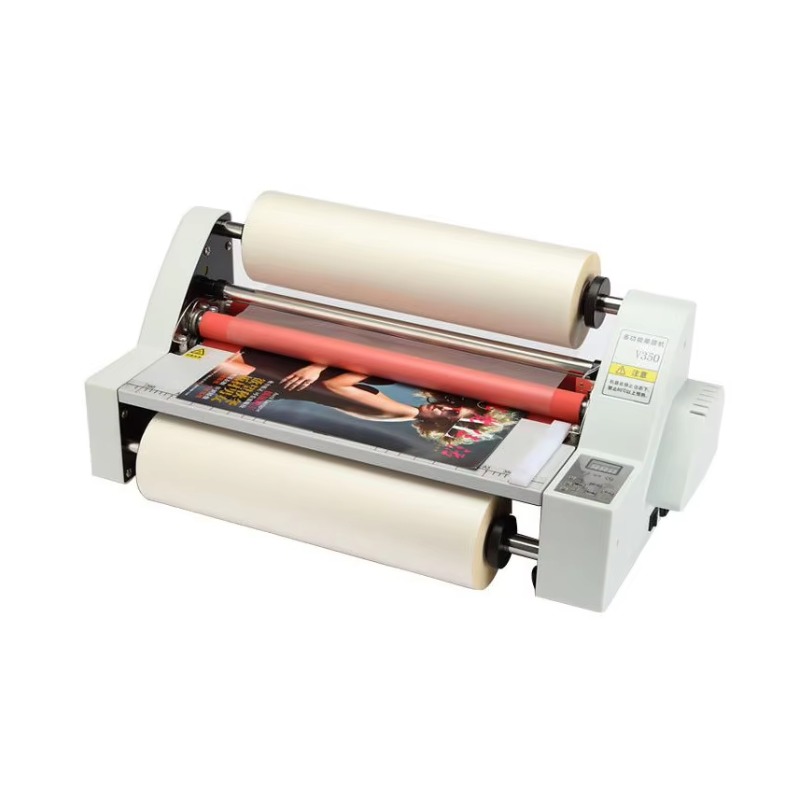 Laminator Cold Roll - 450mm Heiß-Kalt-Laminiergerät Manuell Elektrisch Rollenfolie für