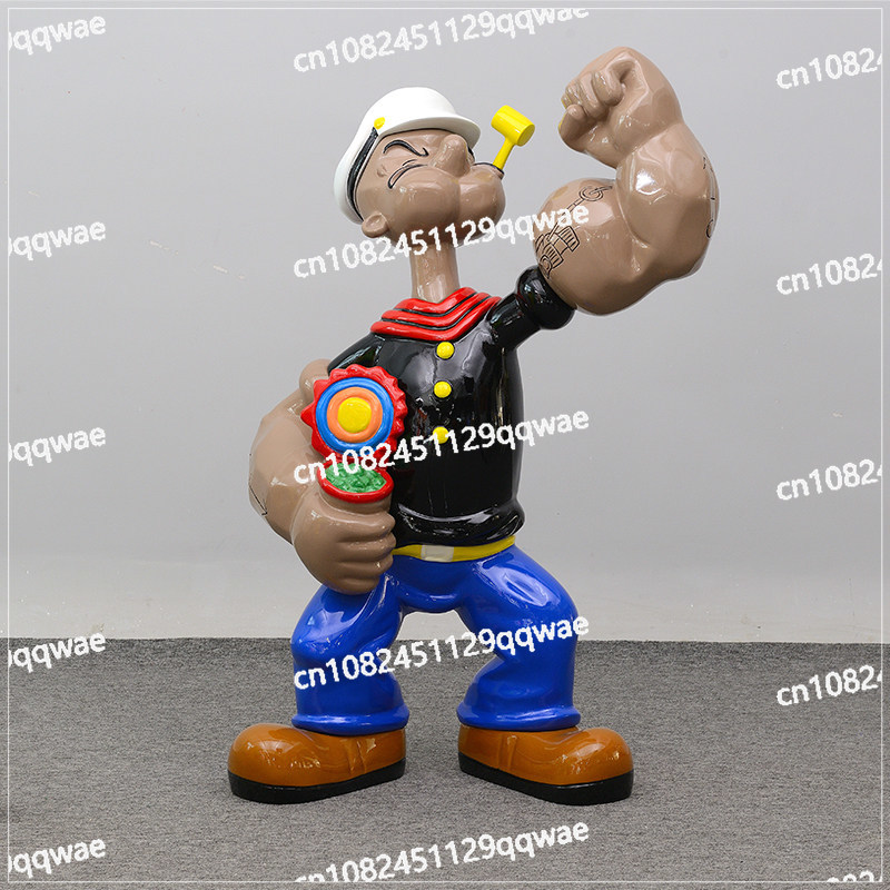 Commercial Print Model - Cartoon-Charaktermodell-Dekoration, kreatives Foto, kommerzielle Schönheitsgravur, Herkules-Seemann-Fiberglasbeschichtung